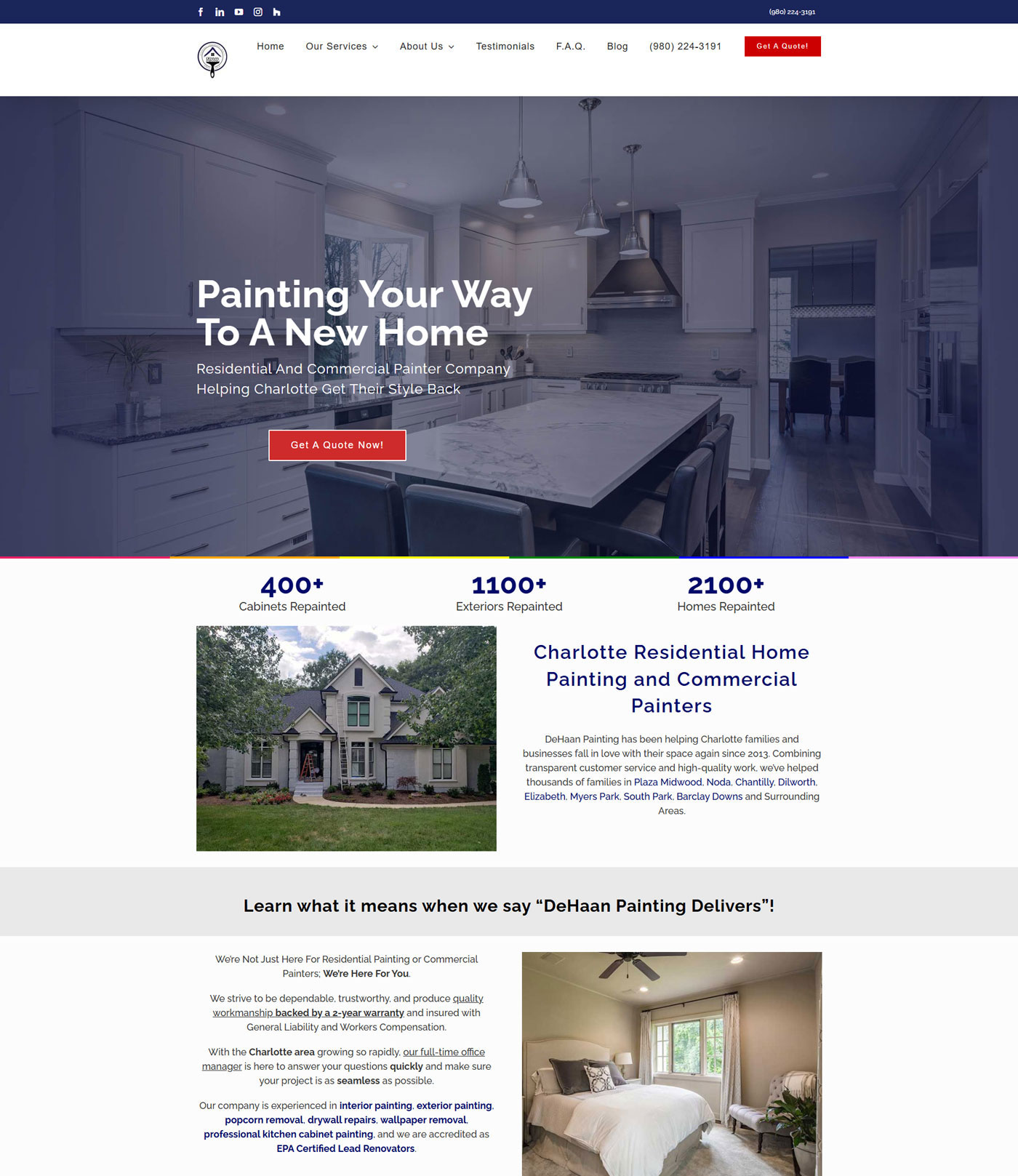 DeHaan Painting website project by ProImpact